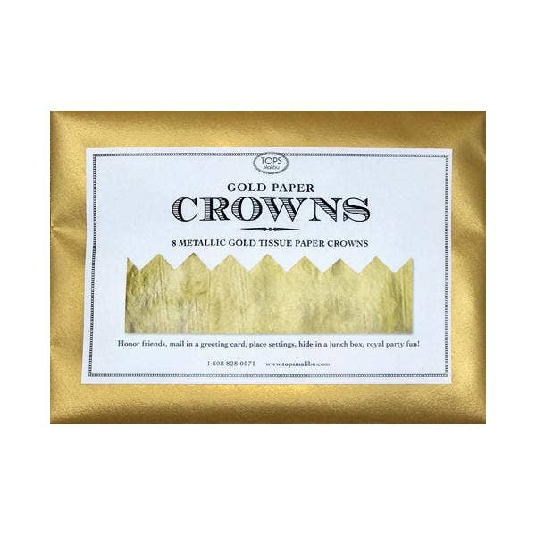 Gold Metallic Paper Crowns