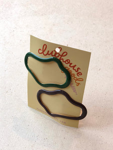 Squiggly Barrettes- Set of 2
