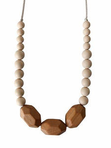 The Austin Teething Necklace - Cream