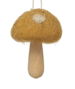 Wood + Wool Mushroom Ornament
