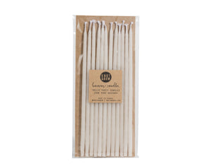 Ivory Tall Beeswax Birthday Candles