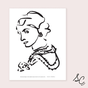 Women Prints - Coco Chanel - 11x14