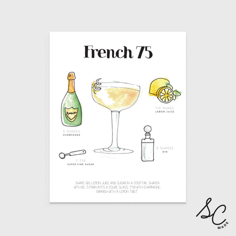 French 75 - Drink Print