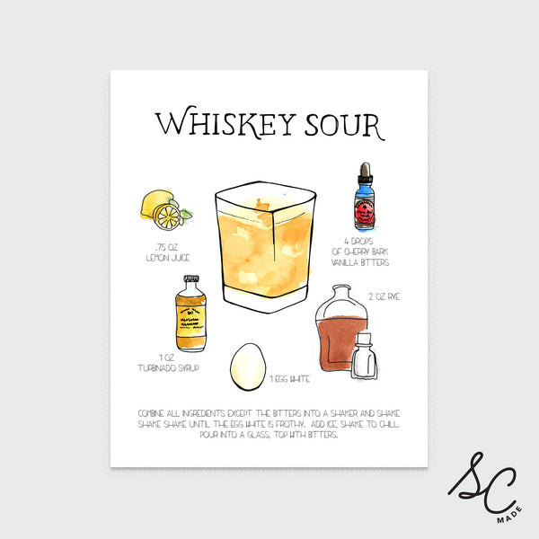 Whiskey Sour - Drink Print