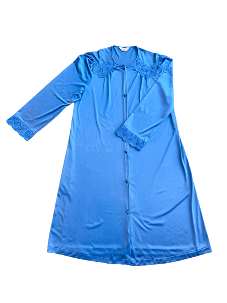 Blue Lace Trim Robe - VC