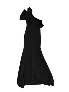 Black One Shoulder "Jessica Rabbit" Dress- VC
