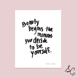 Coco Chanel Quote - 8x10